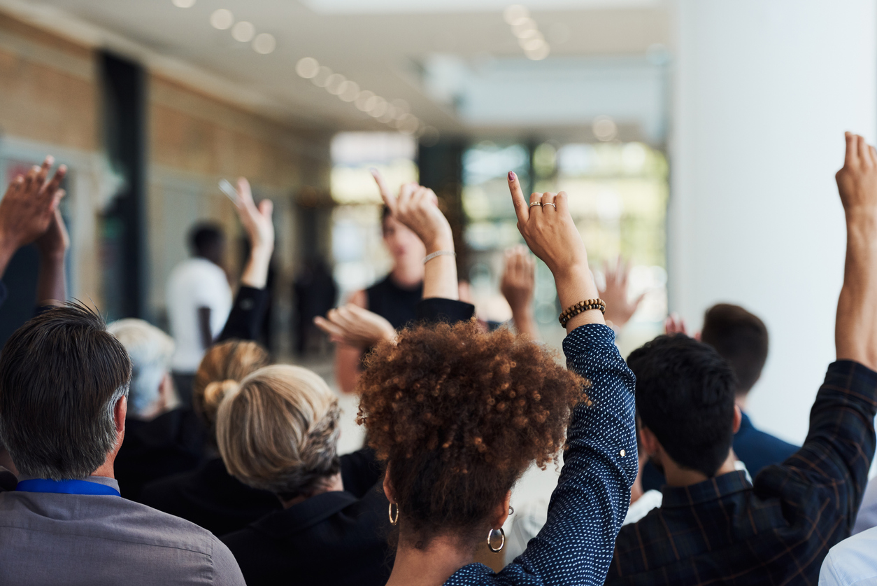 You learn through asking students raising hands